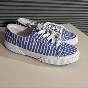 SUPERGA Blue & White Stripe S00BQP0 Sneaker Size 7 women’s, 5.5 men’s